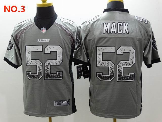 Men's Las Vegas Raiders 52 Khalil Mack Jersey NO.3;